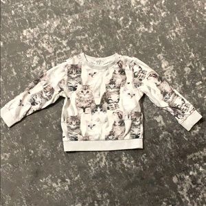 H&M 2-4Y Cat Purrrfect Sweatshirt; So Cute
